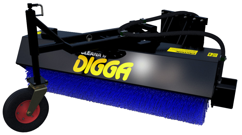 Digga Cleana High Flow Angle Broom: Cleana angle broom render