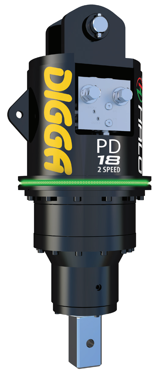 Digga PDT18 2-Speed Auger Drive: PD18 2-speed drive render