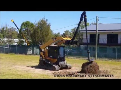 Telescopic Piling Extension with Built-In Multifit Frame - Suits PD3-PD10HF Drives: 900mm wide, 3500mm deep hole with Skid Steer Loader and Digga TPE Extension