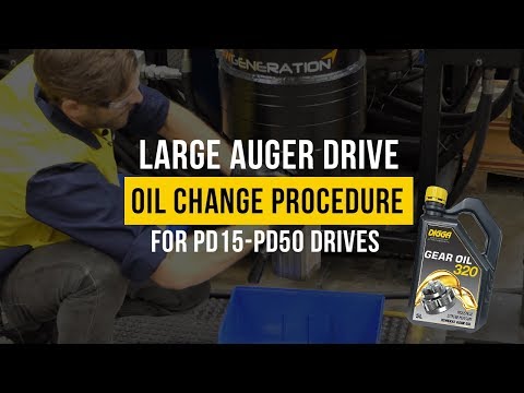 Pd15-Pd22 Auger Drive Service Kit: Oil Change Procedure Large Digga Auger Drives PD15-PD50