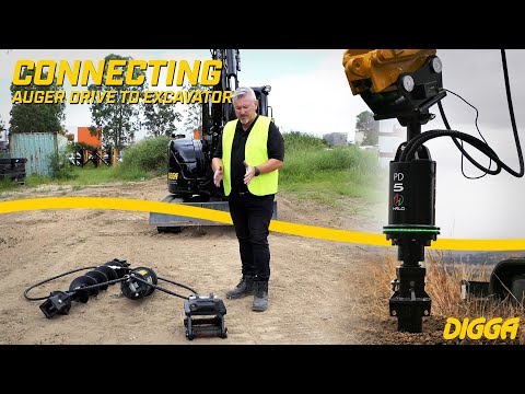 PD4 Auger Drive: How to connect a Digga Auger Drive to an Excavator