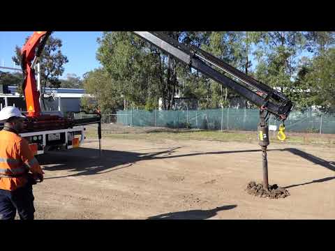 PD4 Auger Drive: Truck Crane Drilling with a Digga Auger Drive