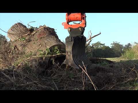 Stick Rakes for Euro Hitch Tractors: Digga Stick Rake for Vegetation Management