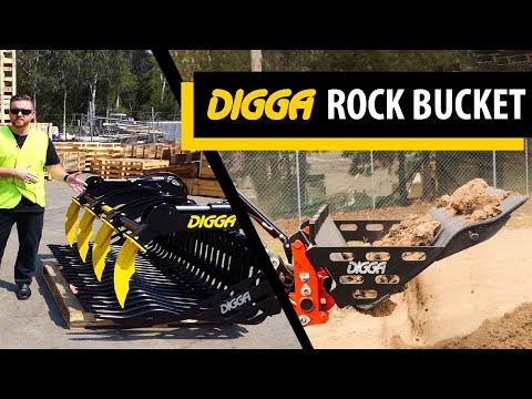 Rock Buckets and Grapple for Skid Steer Loaders and Tractors video 1