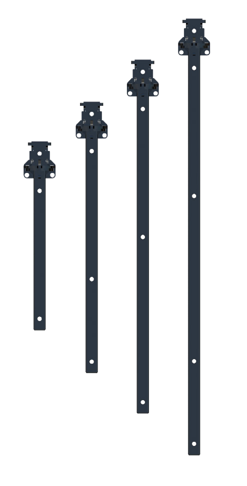 Digga XO75HD and XT75HD Heavy Duty Auger Extensions: XT75HD (inner) range render, four lengths